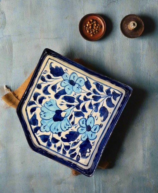 Handcrafted Blue Pottery - Small Plate